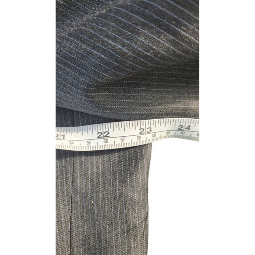 Calvin Klein Men's 42R Gray Pinstripe 100% Wool Blazer Business Suit Jacket - Picture 11 of 12